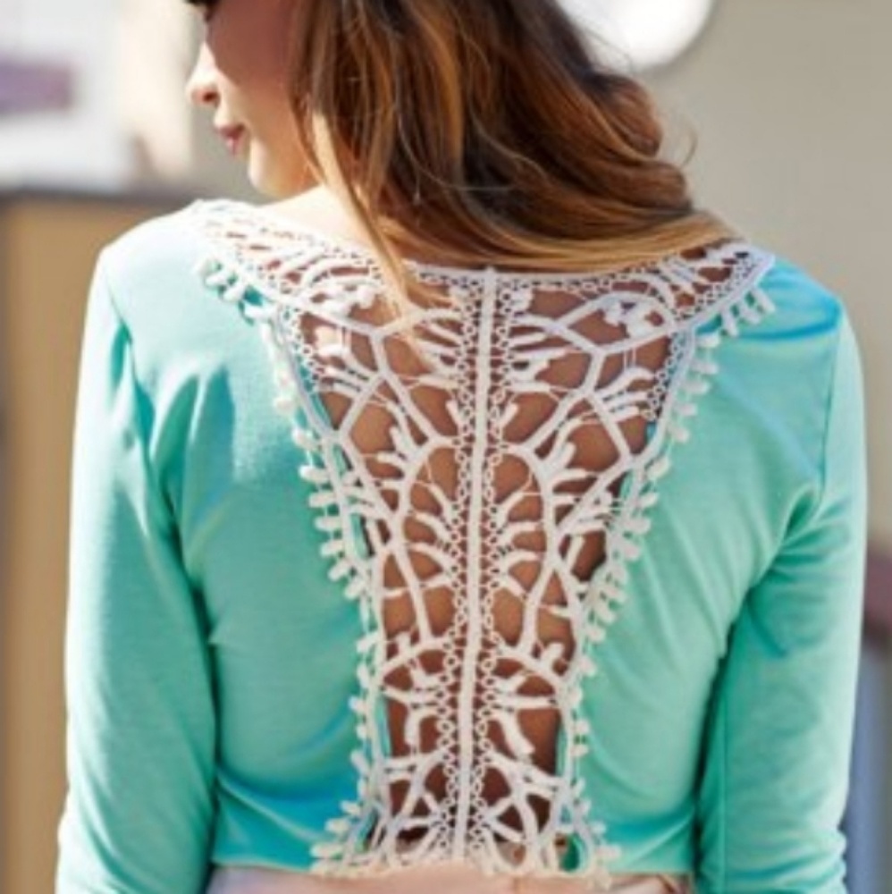 Open Back Not So Basic Boho Long Sleeve Top
